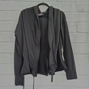 Talia Made In Peru Donna Jacket Black Peruvian Cotton Womens Size Medium